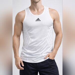 Adidas Men’s Padded Compression Tank Top 2XL White Aeroready GH4840 NEW w/ Tags